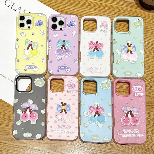 Fashion Inspired 3D Flowers Butterfly Ins Style Lanyard Hanging Strap Mobile Phone Cases for iphone Iphone15 16 17 PRO MAX