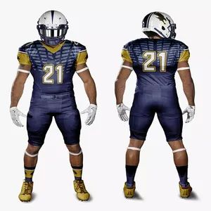 Uniforme personnalisé de football américain pour jeunes, nouveau design, avec manches courtes respirantes, ensemble d'excellentes valeurs - Product Image 4