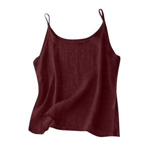 Nuevo trato para mujer sin mangas tejido cuello redondo tanque Cami Color sólido alta calidad Hogar y vestido de noche Bangladesh hecho precio de fábrica - Product Image 6
