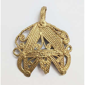 Colgante Étnico de Latón Dokra para Mujer, Joyería Artesanal con Diseño Dhokra, 12 cm x 12 cm x 12 cm - Product Image 3