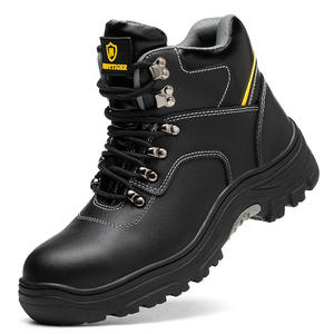 High Quality Men's Black Safety <b>Work</b> <b>Boots</b> with Anti-Slip Waterproof Steel Toe Multi-Functional Insoles <b>Leather</b> Upper for Winter - Product Image 3