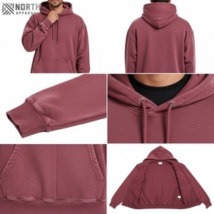 Otoño/Invierno de gran tamaño transpirable Mujer pulóver gota hombro tejido ácido lavado Sudadera con capucha para mujer Reversible Hombre - Product Image 4