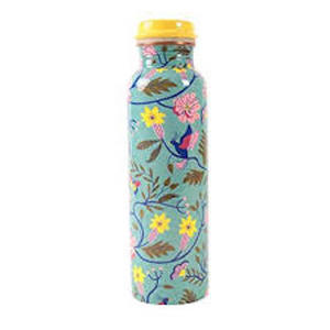 Botella de Agua Ecológica con Aislamiento Térmico de Cobre y Tapa Amarilla, 0-6 Horas, Diseño Moderno, Unisex, para Viajes y Campamentos al Aire Libre - Product Image 1