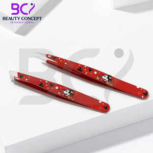 Pinzas para Cejas de Acero Inoxidable de Diseño Personalizado en Color Rojo, Duraderas, con Punta Inclinada para Eliminar Vello Encarnado, las Mejores del 2026 - Product Image 6