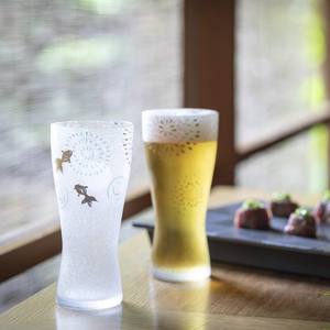 Ensemble de paires de verres à bière japonais de qualité supérieure avec design traditionnel Hanabi et poisson rouge feux d'artifice - Product Image 3