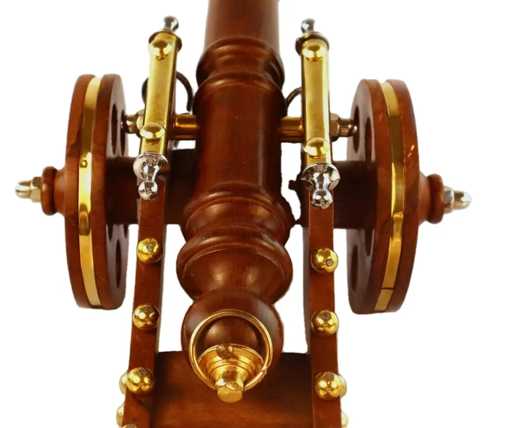 Antico artigianato nautico scrivania in legno Decor arma artiglieria giocattoli regali decorazione in legno e regalo antico pezzo da esposizione arma in legno