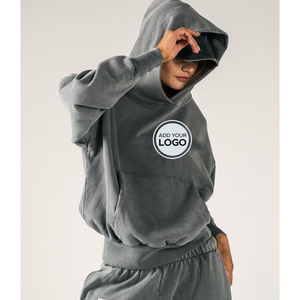 Ropa de calle con logotipo personalizado para hombre, chándales lisos con estampado en relieve, jersey de gran tamaño, sudadera, chándal para hombre - Product Image 4