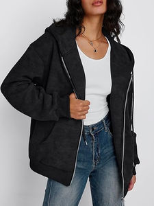 Sudaderas con capucha y cremallera con lavado ácido para hombre, ropa de calle de gran tamaño con logotipo personalizado, ropa deportiva, sudaderas con capucha y cremallera, precio al por mayor - Product Image 2