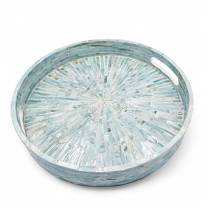 Bandeja de Servir Hecha a Mano en Vietnam con Incrustaciones de Nácar Natural, Decorativa y Ecológica para Mesa y Hogar - Product Image 1