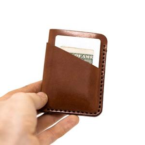 Porte-cartes naturel Tannage végétal Portefeuille Patine Cuir Véritable Petits Hommes Mode Hommes Cadeau LCR-0084 - Product Image 5