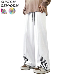Pantalon décontracté confortable pour homme grande taille, ample, à cordon de serrage, taille élastique, respirant, imprimé, en coton écologique, séchage rapide, avec logo personnalisé - Product Image 4