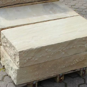 Escalier extérieur en pierre de grès indienne à faible entretien, surface naturelle, robuste, pour aménagement paysager - Product Image 1