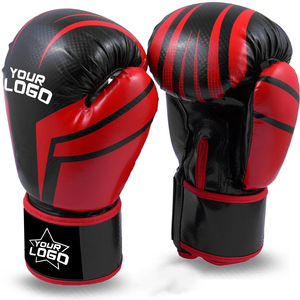 Venta al por mayor de guantes de boxeo personalizados de alta calidad logotipo personalizado de cuero PU Kickboxing guantes de boxeo - Product Image 5