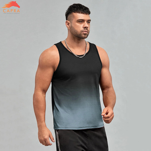 Débardeur de sport personnalisé pour homme, tricoté, brodé, sans manches, respirant, style décontracté, pour la musculation - Product Image 2