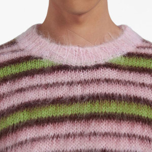 Jersey de mohair con cuello redondo de alta calidad, ropa de calle de invierno de manga larga de secado rápido, Jersey transpirable de calentamiento - Product Image 5
