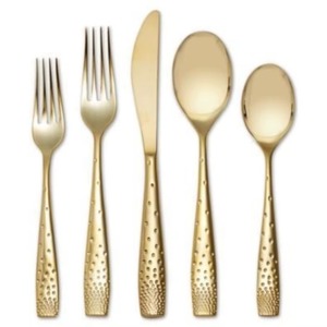 Cubiertos de acero inoxidable con acabado Chapado en Color dorado de alta calidad Cuchara Apto para lavavajillas Cubiertos Mango de diseño elegante - Product Image 5