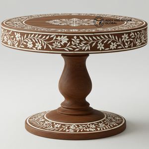 แท่นวางเค้กกระดูกสีน้ำตาลทำด้วยมือแท่นวางดอกไม้ที่หรูหราสำหรับของหวานและของตกแต่ง - Product Image 1