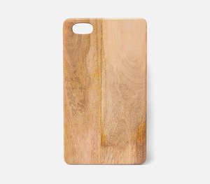 Plateau de service en bois et marbre luxueux, forme de larme, design divisé, plateau à fromage et charcuterie avec poignée découpée, ustensiles de cuisine - Product Image 6