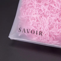 Pochette d'emballage personnalisée en PVC dépoli de luxe pour chemises, vêtements et sous-vêtements, avec bouton-pression et soufflet de fond