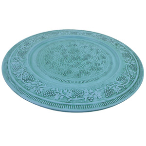 Plato redondo de Metal para vajilla, plato de servicio de nuevo estilo de lavado blanco para el hogar, cocina y Decoración de mesa a granel - Product Image 2