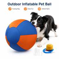 Pelota Inflable para Perros 2026, Juguete Resistente de TPR para Masticar, Diseño de Dibujos Animados, Impermeable, para Perros de Raza Grande y Gatos, Ejercicio, Persecución y Entrenamiento