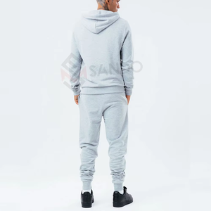 Survêtement chauffant gris pour hommes avec logo personnalisé Streetwear confortable, respirant et léger Option grande taille au meilleur prix - Product Image 5