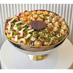 Tazón de Chocolate blanco de Metal moderno, soporte dulce para mesa para el hogar, bodas, fiestas de cumpleaños, otras ocasiones, acento de Chocolate - Product Image 1