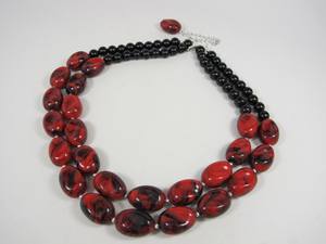 Cuentas de resina roja al por mayor boda moda excepcional venta regular mujer collar joyería collar - Product Image 6