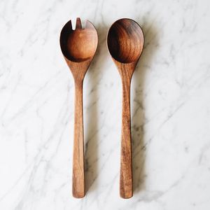 Cuchara de madera con logotipo personalizado, calidad de exportación, degustación de madera ecológica, utensilios de servicio para hornear, servidor de ensaladas de madera Natural - Product Image 2