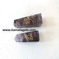 Natürlicher Lapislazuli Reiki-Turm Halbedelstein Graviertes Chakra-Heilmuster Goldbemaltes Achat-Kunsthandwerk Feng Shui Angebot
