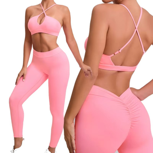 Soutien-gorge de sport respirant doux sans bretelles pour femmes pour l'entraînement de fitness de yoga avec logo avant grand prix en vente - Product Image 1