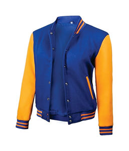Chaqueta universitaria corta personalizada Letterman en colores para mujeres damas con parches bordados de chenilla personalizados al por mayor - Product Image 1