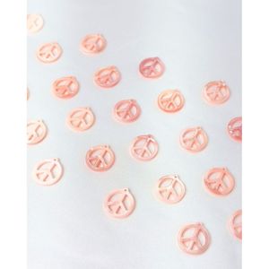 Pendentif Charme Signe de la Paix en Nacre Rose - Product Image 3