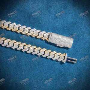 Hip Hop Full Diamond Cuban Chain <b>Men's</b> Necklace Trendy Exaggerated and Domineering Collarbone Chain - Product Image 2