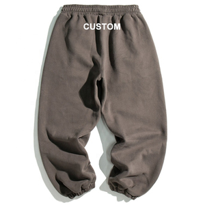 Survêtement décontracté d'hiver pour homme personnalisé avec broderie et cordon de serrage, 100% coton molletonné respirant, séchage rapide, pantalon de survêtement - Vente en gros - Product Image 3