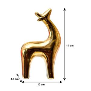 รูปปั้นกวางเรนเดียร์สีทองที่สง่างามของตกแต่งโต๊ะตามเทศกาลเหมาะสำหรับการตกแต่งบ้านการตั้งค่ากิจกรรมคริสต์มาสหรือการตกแต่งสำนักงาน - Product Image 3