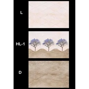 Piastrelle per pareti smaltate lucide stampate digitali in ceramica resistente all'usura con motivo in pietra per pareti esterne della casa moderna