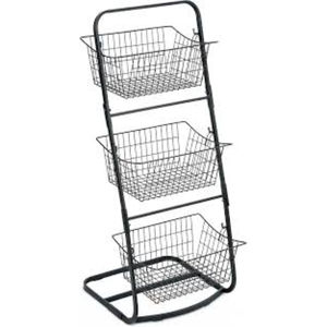 4 Tier Black Coated Iron Metal <b>Wire</b> Handmade Eco-Friendly Multifunction Modern <b>Storage</b> <b>Basket</b> for Home Kitchen Fruit Containing - Product Image 5