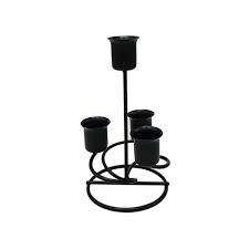 Bougeoir en forme de coeur pour la maison hôtel et vaisselle bougeoir couleur noire Design moderne bougeoir en métal pot en métal - Product Image 2