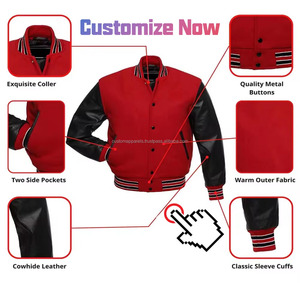 Chaqueta Universitaria de Lana para Hombre, Estilo Bomber, con Logotipo Bordado en Chenilla Personalizado para Escuelas y Universidades, con Parches de Béisbol y Letras - Product Image 6