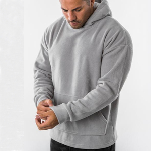 Sweat à capuche personnalisé à manches Slim, Streetwear pour hommes, pull à capuche imprimé unisexe uni de haute qualité surdimensionné en coton biologique en silicone décontracté - Product Image 3