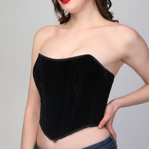 Women's Firm <b>Lace</b> Black Satin <b>Shapewear</b> Corset Tops Breathable Seamless Slimming 3D Embroidery Anti-Bacterial Vintage Club OEM - Product Image 2