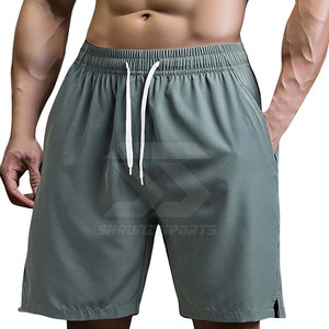 Short de bain décontracté respirant et écologique pour hommes Motif solide pour vêtements d'été-Prix de gros en ligne - Product Image 2