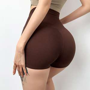 New High Elastic Skin-friendly <b>Stretchy</b> Yoga <b>Shorts</b> Gym Women Sports Solid Color Custom Yoga <b>Shorts</b> - Product Image 3