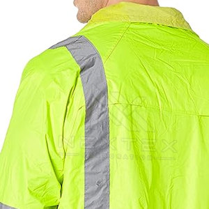 Nouvelle conception, séchage rapide, combinaison de sécurité personnalisée à haute visibilité, certifiée CE, respirante, en polyester, service OEM pour hommes - Product Image 6