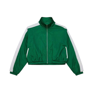 Femmes haut court décontracté XL taille coupe-vent imperméable respirant à capuche veste fermeture à glissière tissé tissu broderie coupe-vent - Product Image 5