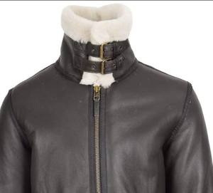 OEM 100% Genuine Leather Jacket <b>For</b> <b>Men's</b> Winter Jacket with <b>Faux</b> <b>Fur</b> Lining Breathable Plus Size Handmade Jackets From Pakistan - Product Image 3