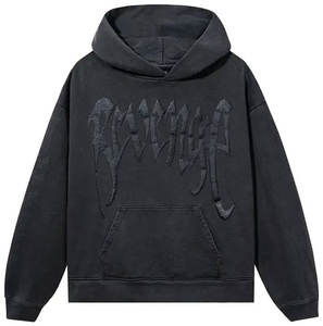 Personalizado de gran tamaño de lana hombres Sudadera con capucha streetwear pullover casual invierno cálido liso algodón sudadera de diseño - Product Image 1
