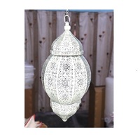 Luxueux marocain fait à la main en métal lanterne jardin de noël suspendu bougeoir pour mariage maison fête décor impression personnalisable