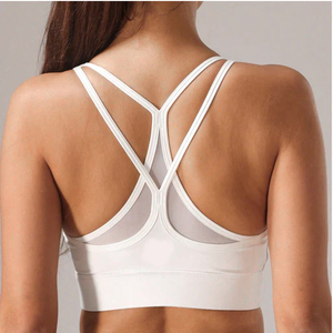 Women's Seamless Sports Bra High Support Racerback Yoga Activewear Breathable Front Logo Comfort <b>Top</b> - Product Image 2